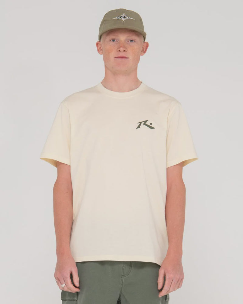 Competition S/S Tee - Ecru/Shadow Army