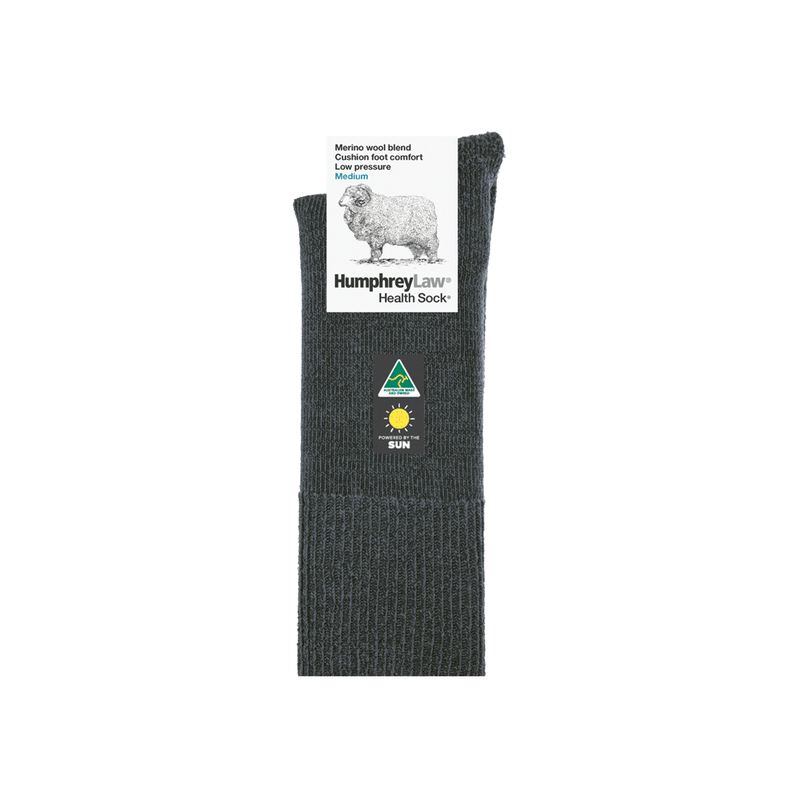 Merino Cushion Sole Sock - Charcoal